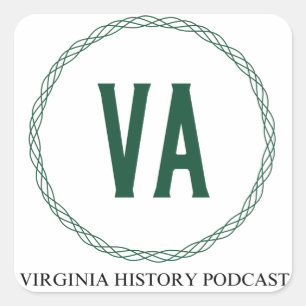 Carré Sticker Logo Podcast History Virginia
