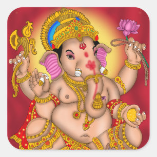 Carré Sticker Lord Ganesha