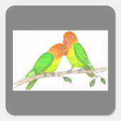 Carré Sticker Lovebirds (Devant)