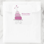 Carré Sticker Magenta Whimsical Chic Mariage (Sac)