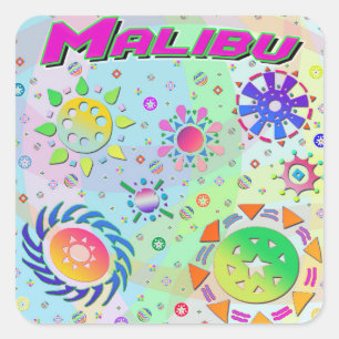 Carré Sticker Malibu Seven Suns & Energy