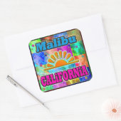 Carré Sticker Malibu Sun & Palms (Enveloppe)