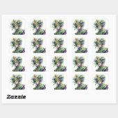 Carré Sticker Mardi Gras Jester (Feuille)