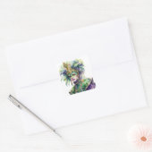 Carré Sticker Mardi Gras Jester (Enveloppe)