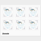 Carré Sticker Mariage Blue Bird of Happiness (Feuille)