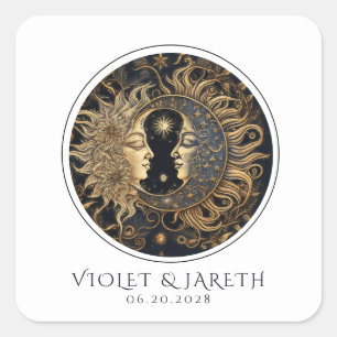 Carré Sticker Mariage céleste Sun Moon
