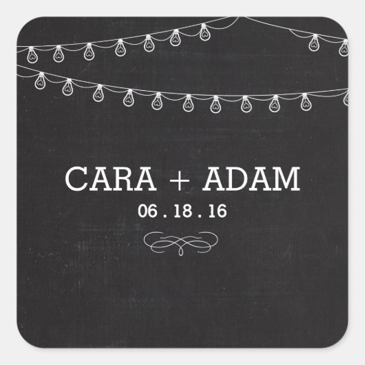 Carré Sticker Mariage Chalk Style (Devant)