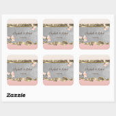 Carré Sticker Mariage chic élégant (Feuille)