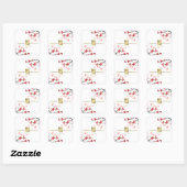 Carré Sticker Mariage chinois Sakura Double Happiness (Feuille)