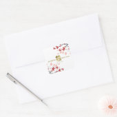 Carré Sticker Mariage chinois Sakura Double Happiness (Enveloppe)
