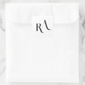 Carré Sticker Mariage classique moderne et chic (Sac)