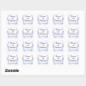 Carré Sticker Mariage de couleur d'aquarelle de lavande (Feuille)
