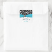 Carré Sticker Mariage de Flakes Aqua, Noir, Blanc (Sac)
