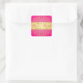 Carré Sticker Mariage de points, Scrolls d'or rose compl (Sac)