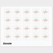 Carré Sticker Mariage d'été doux (Feuille)