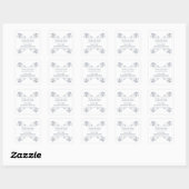 Carré Sticker Mariage élégant (Feuille)