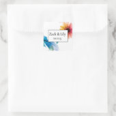 Carré Sticker Mariage en fleurs (Sac)