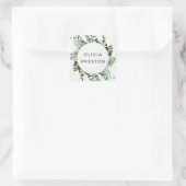 Carré Sticker Mariage Eucalyptus Greenery (Sac)