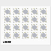 Carré Sticker Mariage fleur sauvage Romance (Feuille)