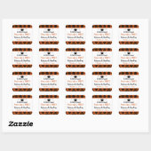 Carré Sticker Mariage gothique Orange, Black Scroll Hear (Feuille)