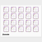 Carré Sticker Mariage Lilac violet (Feuille)