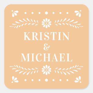 Carré Sticker Mariage Papel Picado