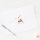 Carré Sticker Mariage Red Retro (Enveloppe)