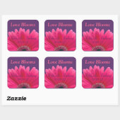 Carré Sticker Mariage rose Gerbera Daisy (Feuille)