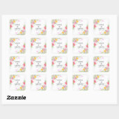 Carré Sticker Mariage rose Tulip (Feuille)