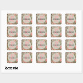 Carré Sticker Mariage Rustique Spring Blossoms (Feuille)
