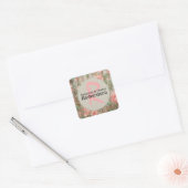 Carré Sticker Mariage Rustique Spring Blossoms (Enveloppe)