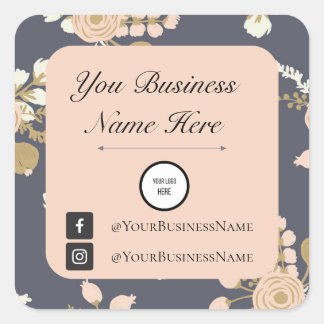 Carré Sticker marketing d'entreprise élégant