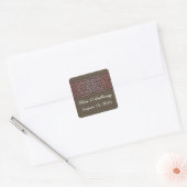Carré sticker marron élégant (Enveloppe)