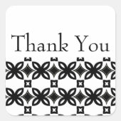 Carré Sticker Merci Art Déco Blooms (Devant)