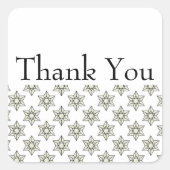 Carré Sticker Merci Art Déco Stars (Devant)