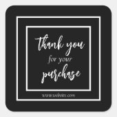 Carré Sticker Merci de marchandises d'affaires moderne (Devant)