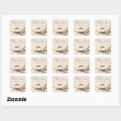 Carré Sticker Merci de nid d'amour (Feuille)
