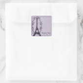 Carré Sticker Merci Lavender Paris Grunge (Sac)