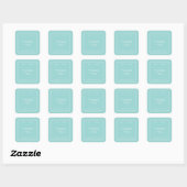Carré Sticker Merci Mariage vert Mint AVERT (Feuille)
