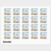 Carré Sticker Merci Safari Jungle Baby Animaux (Feuille)