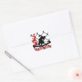 Carré Sticker mixed martial art WARRIOR (Enveloppe)