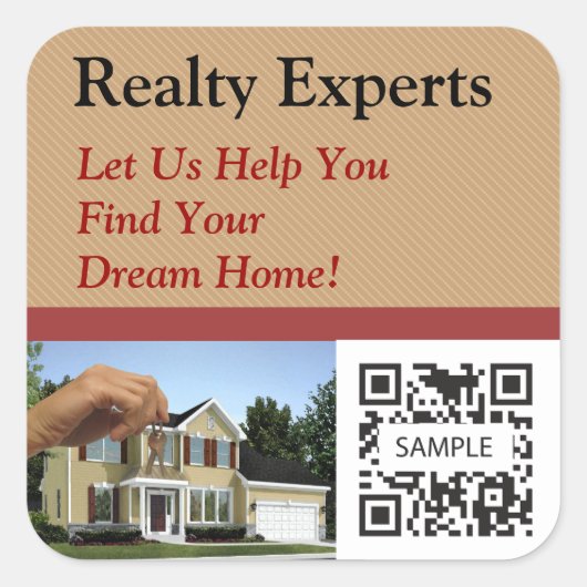 Carré Sticker Modèle Réalité Experts (Devant)