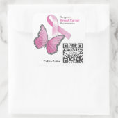 Carré Sticker Modèle Sensibilisation au cancer du sein (Sac)