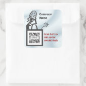 Carré Sticker Modèle Shop Girl (Sac)