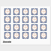 Carré Sticker Monogram Chevron (Feuille)
