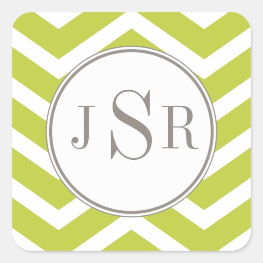 Carré Sticker Monogram Chevron (Devant)