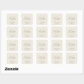 Carré Sticker Monogram Logo Cream Consultant (Feuille)