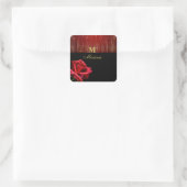 Carré Sticker Monogram Red Rose (Sac)