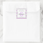 Carré Sticker monogramme Chevron violet gris (Sac)