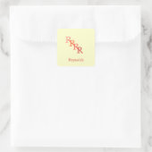 Carré Sticker - Monogramme portant le nom 2 (Sac)